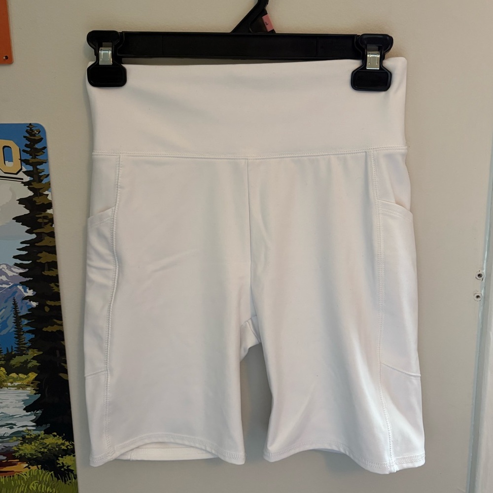 White Biker Shorts